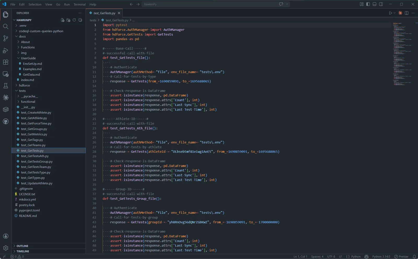 hdforce in VS Code